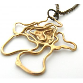 La Jewellery Recycled Contours Brass Neck Art