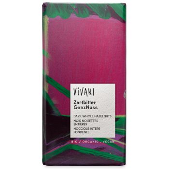 Vivani Organic Dark Chocolate & Whole Hazelnuts - 100g