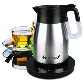 Vektra Vacuum Eco Kettle 4 with Temperature Control - 1.5 Ltr Brushed Stainless Steel
