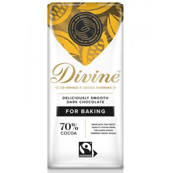 Divine Dark Chocolate Bar For Baking - 150g