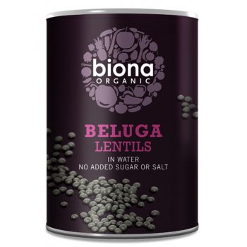 Biona Black Beluga Canned Lentils - BPA Free - 400g