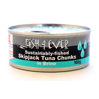 Fish 4 Ever Skipjack Tuna Chunks In Brine - 160g