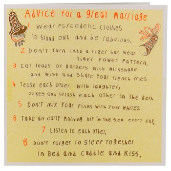 ARTHOUSE Unlimited Charity Marriage Advice Card