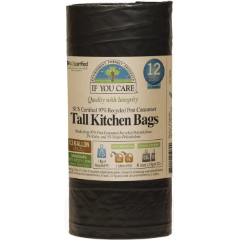 If You Care Recycled Tall Drawstring Kitchen Bin Bags - 49L - 12 Bags