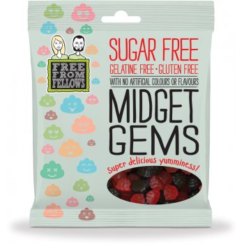 Free From Fellows Vegan Sugar Free Midget Gem Sweets - 100g