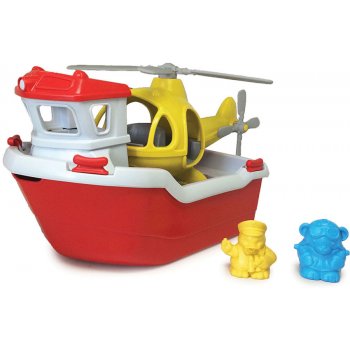 Green Toys Recycled Rescue Boat & Helicopter
