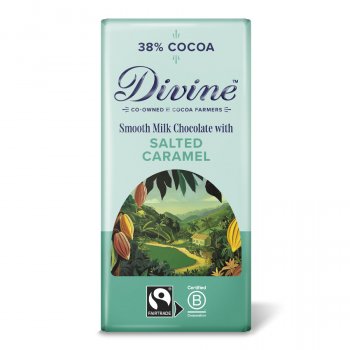Divine 38 percent  Milk Chocolate with Salted Caramel - 90g