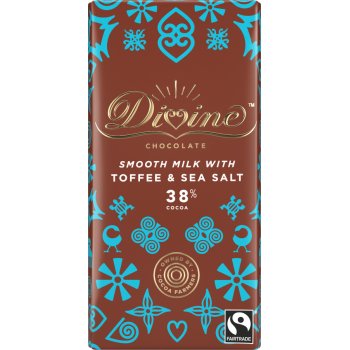 Divine 38 percent  Milk Chocolate with Toffee & Sea Salt - 90g