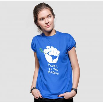 All Riot Power to the Peaceful Organic T-Shirt