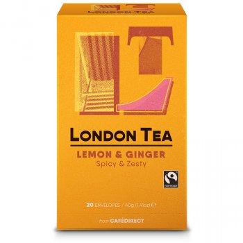 London Tea Company Fairtrade Zingy Lemon & Ginger Tea - 20 bags
