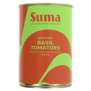 Suma Organic Chopped Tomatoes with Basil - 400g