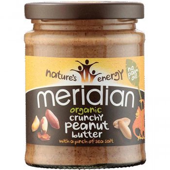 Meridian Organic Peanut Butter - Crunchy - No Added Sugar - 280g