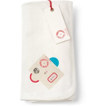From Babies with Love Reversible Monkey Swaddling Blanket