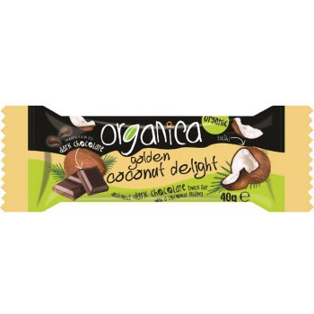 Organica Golden Coconut Dark Choc Bar 40g