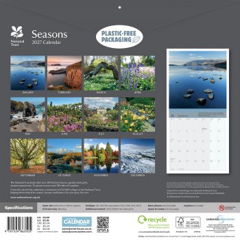 National Trust Seasons 2027 Wall Calendar