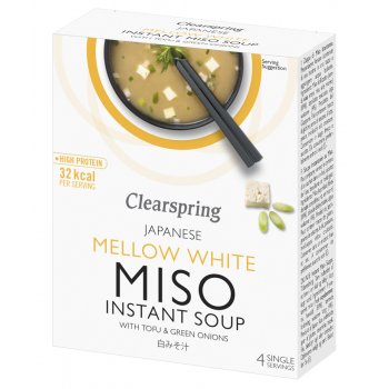 Clearspring Mellow White Miso Soup with Tofu - 4x10g