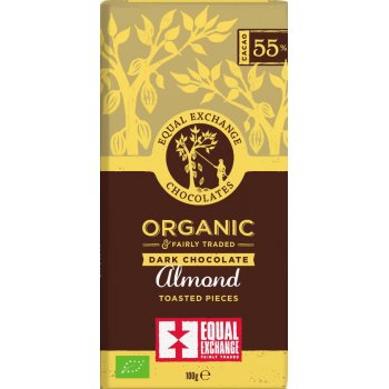 Equal Exchange 55 percent  Organic Almond Chocolate - 100g