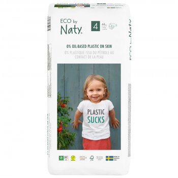 Eco By Naty Disposable Nappies Size 4 Economy Pack -  Maxi - Pack of 44