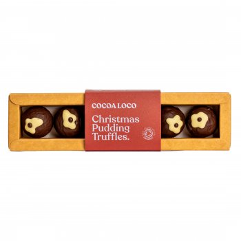 Cocoa Loco Handmade Christmas Pudding Truffles - Box of 6