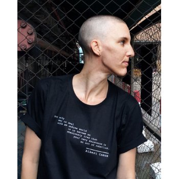 All Riot Albert Camus Rebellion Organic T-Shirt - Black