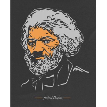 All Riot Frederick Douglass Organic T-Shirt - Charcoal