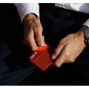Elvis & Kresse Reclaimed Firehose Single Card Holder - Red