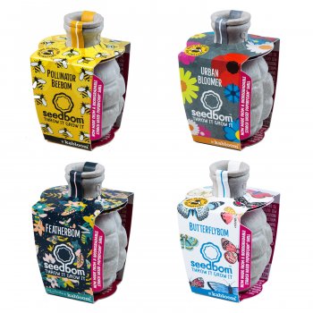 Kabloom Seedbomb Gift Set of 4 - Birds, Bees & Butterflies