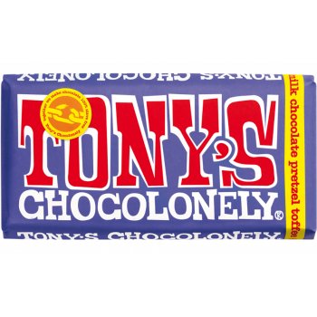 Tonys Chocolonely Dark Milk Chocolate with Pretzel and Toffee - 180g