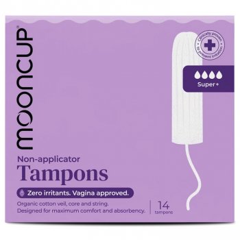 Mooncup Naked Tampons - Super&plus; - Pack of 14