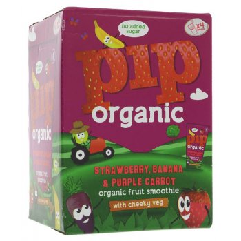 Pip Organic Strawberry & Banana Smoothie - 4 x 180ml