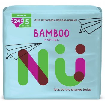 NÜ Disposable Bamboo Nappies - Toddler - Size 5 - Pack of 24