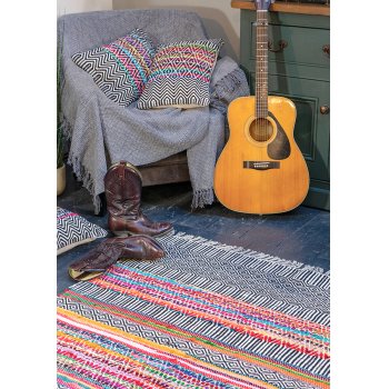 Rishikesh Handloom Recycled Indian Rug - 120 x 180cm