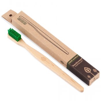 ecoLiving Beech Wood Toothbrush - Medium