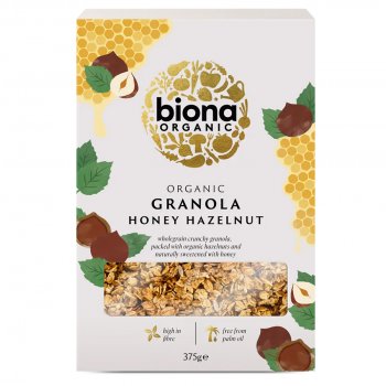 Biona Organic Honey Hazelnut Granola - 375g