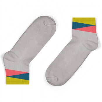 Unisock Kids Grey Geom Ankle Socks