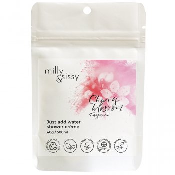 Milly & Sissy Zero Waste Shower Crème Refill Sachet - Cherry Blossom - 40g