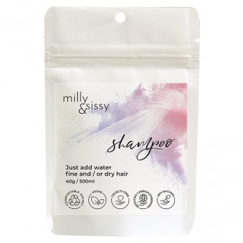 Milly & Sissy Zero Waste Shampoo Refill Sachet - Fine/Dry Hair - 40g