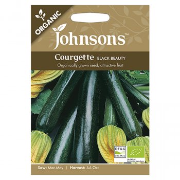 Johnsons Organic Courgette Seeds - Black Beauty