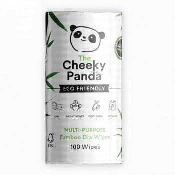 grüne Streifen 30 g The Cheeky Panda Bambus-Papierstrohhalme