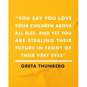 All Riot Greta Thunberg Organic T-Shirt - Yellow