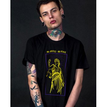 All Riot No Justice No Peace Organic T-Shirt - Black