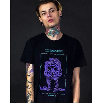 All Riot A Man Who Stands for Nothing Organic T-Shirt - Black