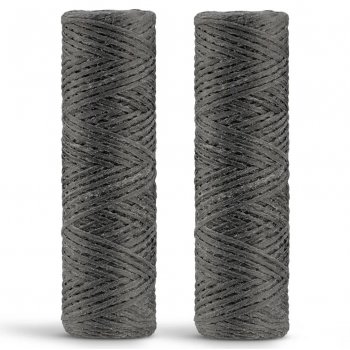 Georganics Fluoride Dental Floss Refill - Activated Charcoal - 2 x 50m