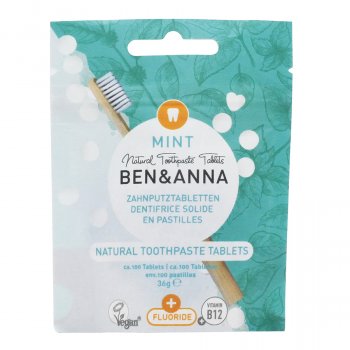 Ben & Anna Toothpaste Tablets with Fluoride - Mint - 40g