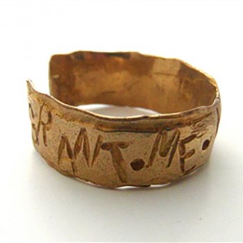 La Jewellery Recycled Brass Grant Me The Serenity Ring