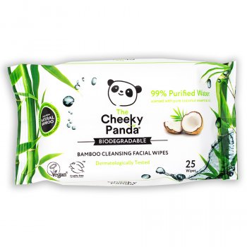 The Cheeky Panda Biodegradable Facial Cleansing Wipes - Coconut - 25 Wipes