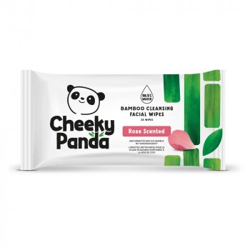 The Cheeky Panda Facial Cleansing Wipes - Rose - 25 Wipes