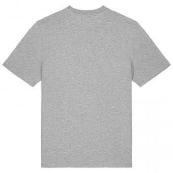 Organic Cotton Round Neck Heather T-Shirt - Grey
