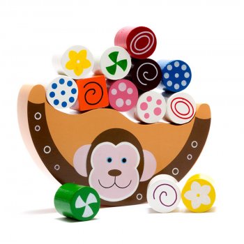 Traditional Wooden Monkey Balancing Toy