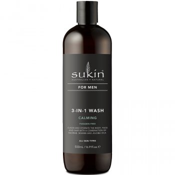 Sukin 3-in-1 Calming Body Wash for Men - 500ml